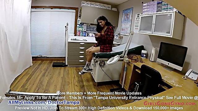 Maya Farrell's Freshman Gyno Exam By Doctor Tampa Caught On Hidden Camers Merely @ GirlsGoneGynoCom