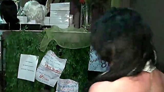 Large boobed amateur french mama hard screwed in a sex-shop basement