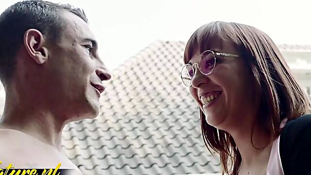 Excited Wife Angelique Luka Gets Fucked By The Gardener Whilst Her Spouse Is Working