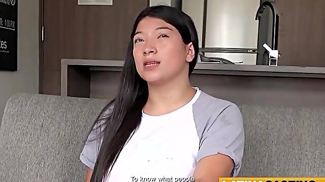 BIGGEST NATURAL BREASTS Lalin girl Unfathomable Throated COARSE In Fake Amateur Casting