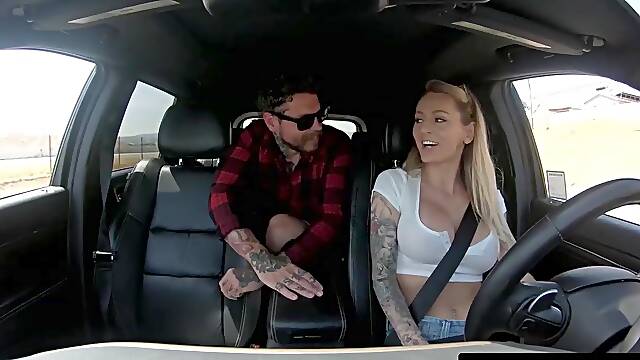 ADULT TIME - Breasty Taxi Driver Natasha Starr Delivers 5-Star Service With Deepthroat & Rod Riding