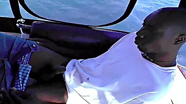 Outstanding double penetration sex on boat with Chyna White