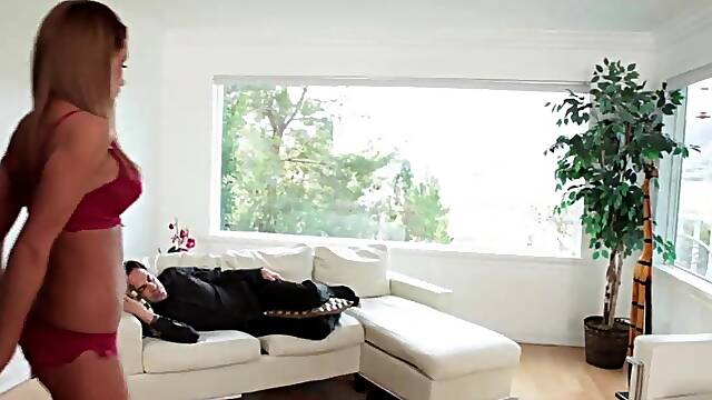 Breasty sweetheart screwing ebony ally whilst spouse on the side