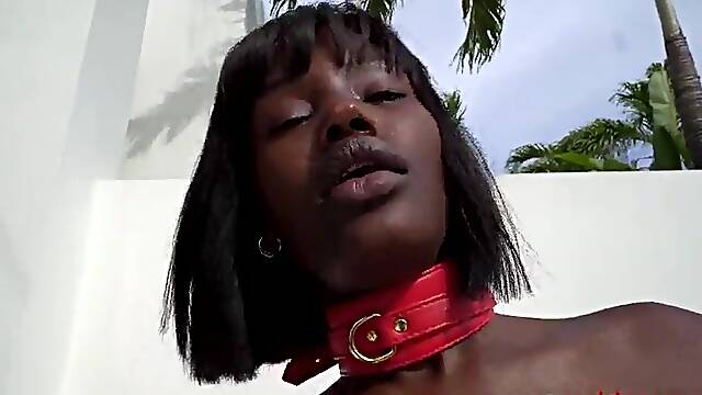 2 Thick Black Models Share the Pool Studs Large White Wang - EVILEROTIC