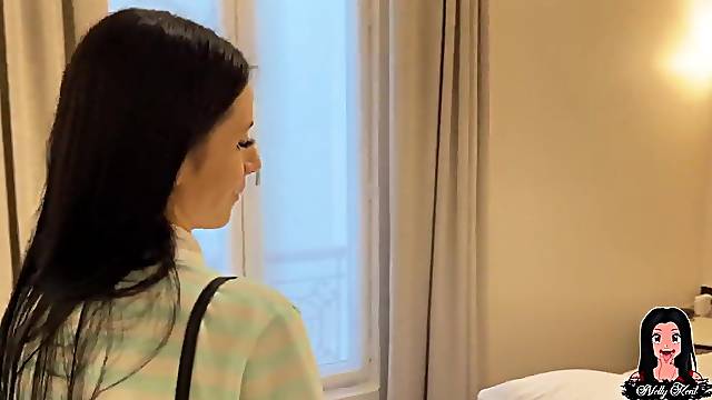 Street Student Prostitute Gives Her College Degree In a Hotel Room.Creampie and Soppy BJ.