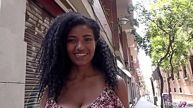 GERMAN SCOUT - FIT LARGE SAGGY TITTIES BLACK TINA FIRE - PICKUP AND COARSE SCREW STREET CASTING