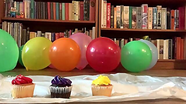 Birthday Cupcake Food Stepping Crushing in Socks