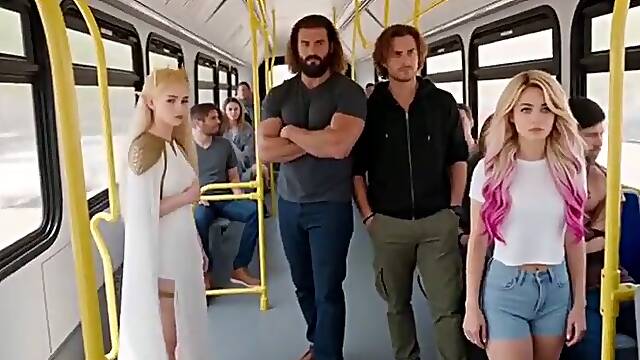 AI Generated Elf Princess Milked & Creampied in Public Bus Ride
