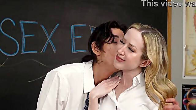 Sex Ed Fuckfest: Teacher’s Soaked Vagina Squirts for Ramrods’ Schlongs!