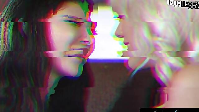 GIRLSWAY - Shy Blake Blossom Slaps & Dominates Acting Tutor Vanessa Sky Into Coarse Lesbo Screw