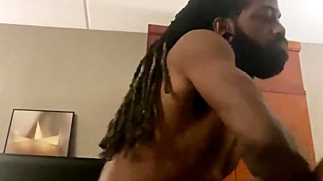 Pounding Black wench into the couch