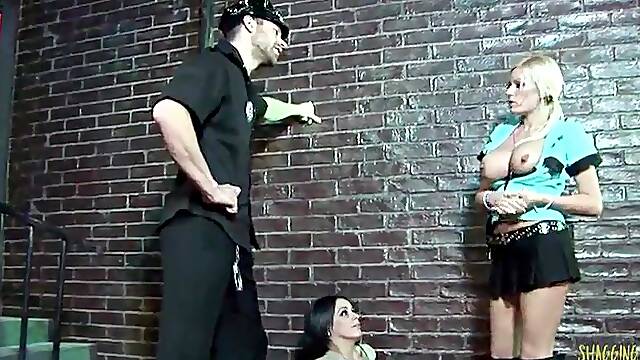 Concupiscent to use her double ended vibrator, the golden-haired mother id like to fuck copper chooses the lez brunette hair for shagging. This babe gets caught by one more cop but does not get...