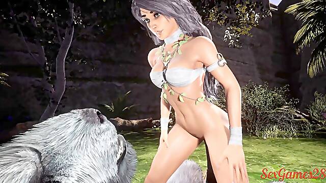 Maya fucks a monster pecker