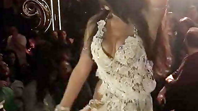 Arabian hot babe dancing on the stage