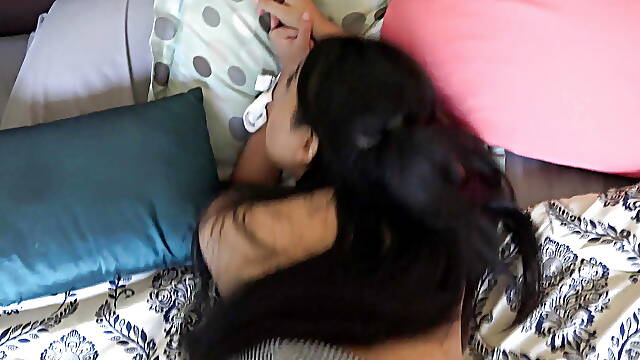 Hot Asian Luna Mills POV session taking it deep in her pussy then ass fucked GFE