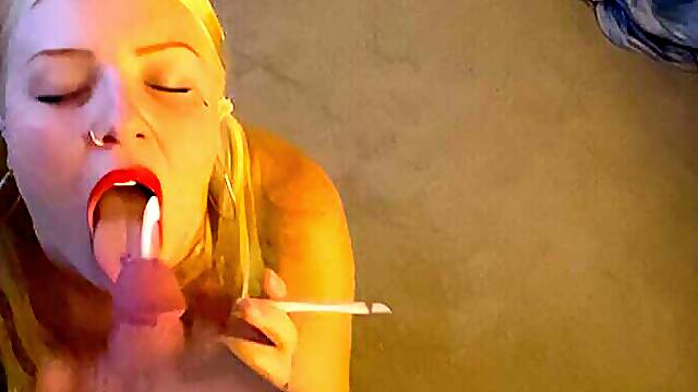 Smoking Blowjob with All White 120