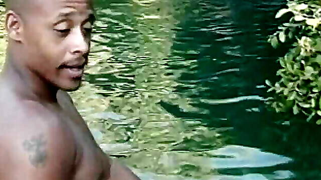 Hardcore orgy with a group of slutty ebony babes and randy studs fucking by the pool