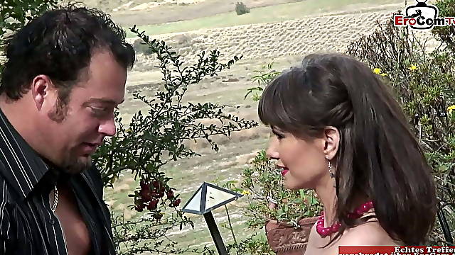 Busty brunette slut gets her pierced hairy pussy fucked