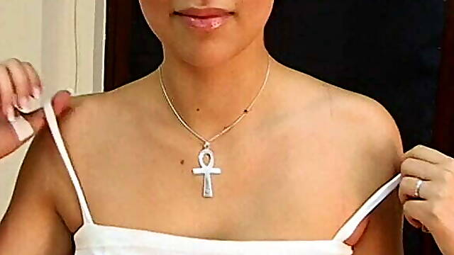 Short hair babe with pierced tongue gives hardcore blowjob