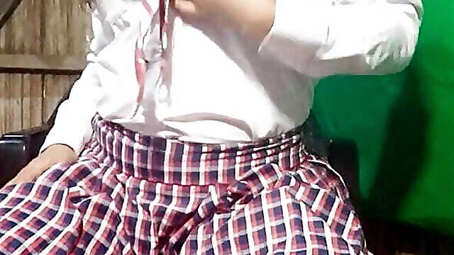 Schoolgirl has her vagina tight for the math teacher