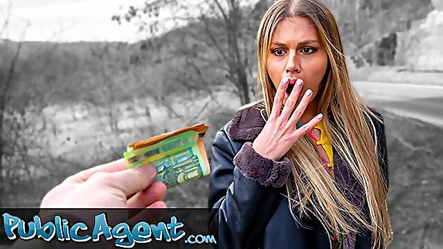 Public Agent Zlata Shine and her world class perfect boobs fucked by a stranger with a big dick