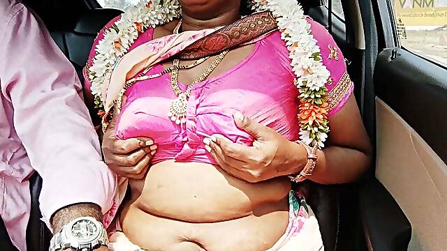 Car sex, Episode -1, part -1, telugu dirty talks, indian telugu sexy saree aunty with ranku mogudu.