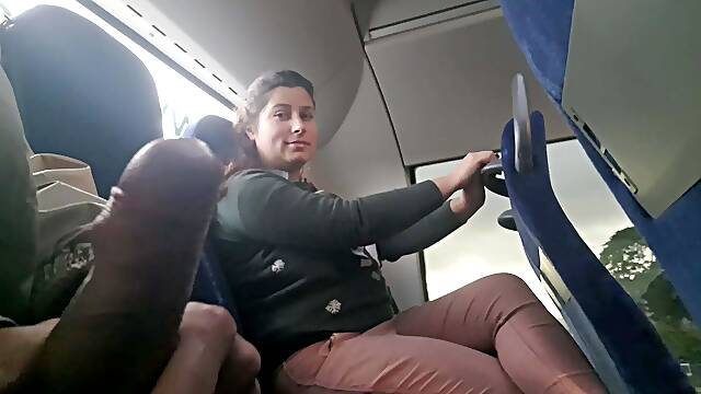 Voyeur seduces Milf to Suck&amp;Jerk his Dick in Bus