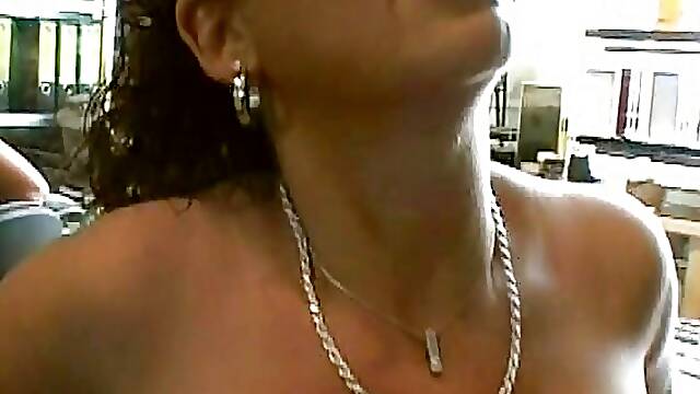 Busty German secretary riding a hard cock in POV at the office