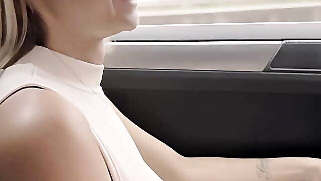 Around Bucharest, girl picked up on the TAXI and taken to DINNER. Dialogues in ita. Outdoor.