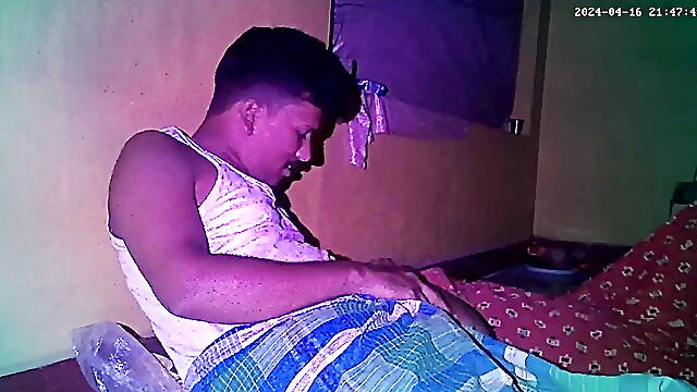 Indian village house wife boobs pressing and romantic movement