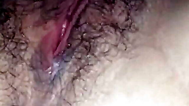 Licking hairy before sex