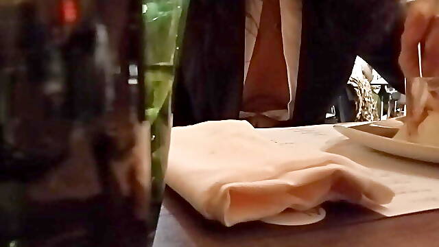 Braless wife at the club, nipples slipping out and flashing tits exposed for all to see make guys cock hard