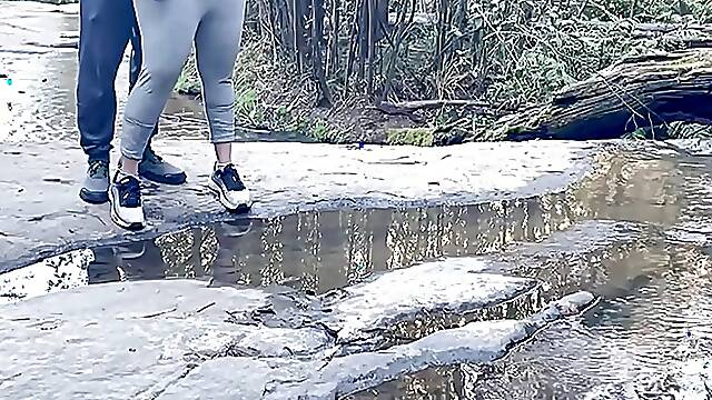 Pretty Indian Couple Making Love in River Side - Desi Outdoor Sex - Risky Romance