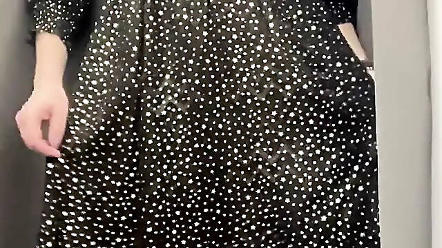 Getting Naked to Try on Designer Dresses in a Posh Boutique Shop