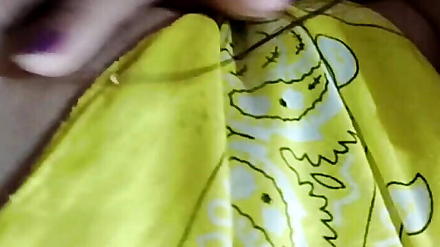 Mature woman touches herself