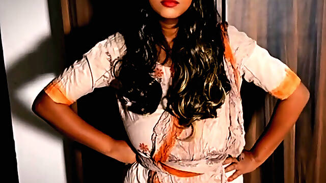 My lover fucks me after I played a horny maid for him