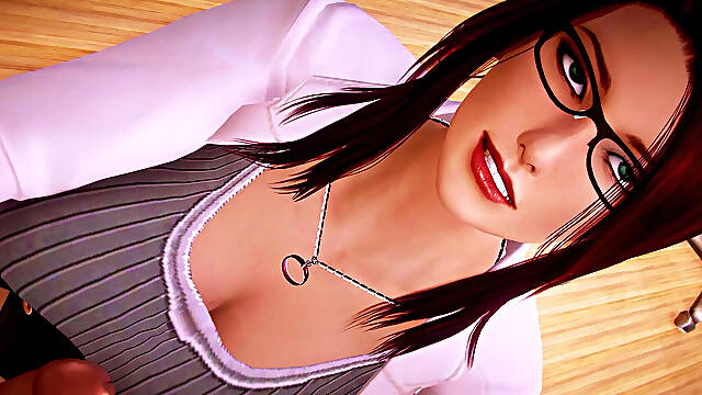 Waifu Academy Beautiful busty redhead MILF nurse can cure all diseases with her magical big tits Part 12