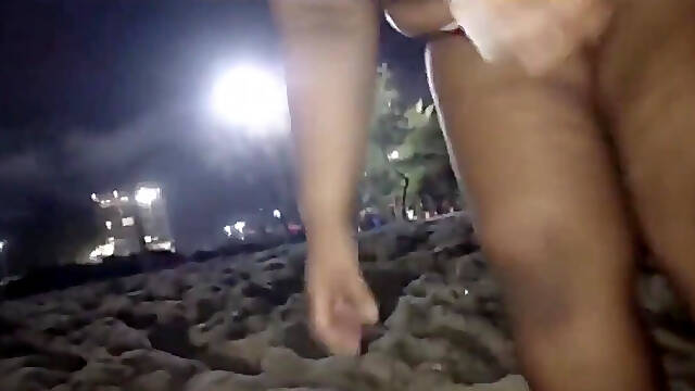 Showing off at the Beach, I Took the Opportunity to Have a Nice Pee
