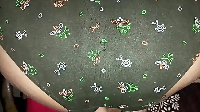My husband slid my petticoat with me and fucked my hot pussy in doggy style.