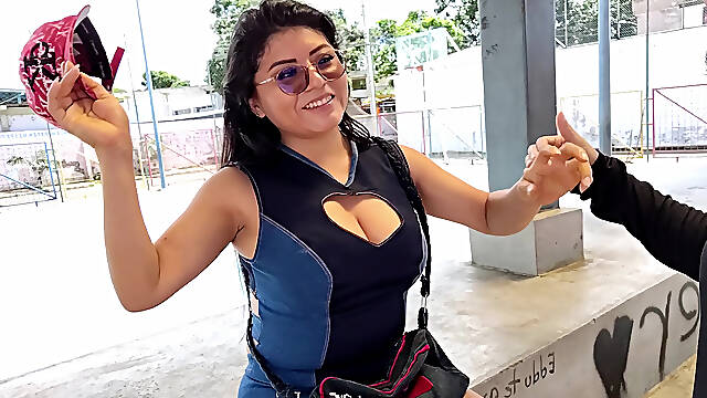 Park Hookup: Busty Latinas Secret Affair with Athletic Stranger