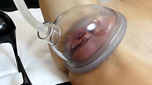 MILF pumps up her pussy to the max before getting fucked with creampie and squirt