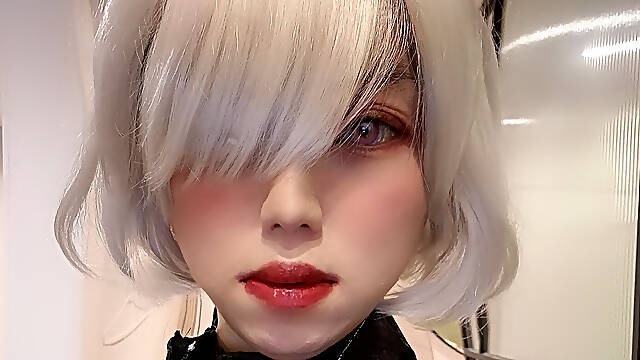 2B YoRHa Reveals 3 Secret Weapons Inside Her - Pussy Tattoo, Anal Plug, and Futa Surprise.