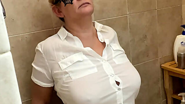 Sexy submissive pissed on