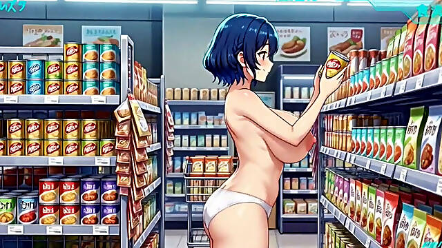 Funny Jokes and Boobs in Supermarket, Ai Animation