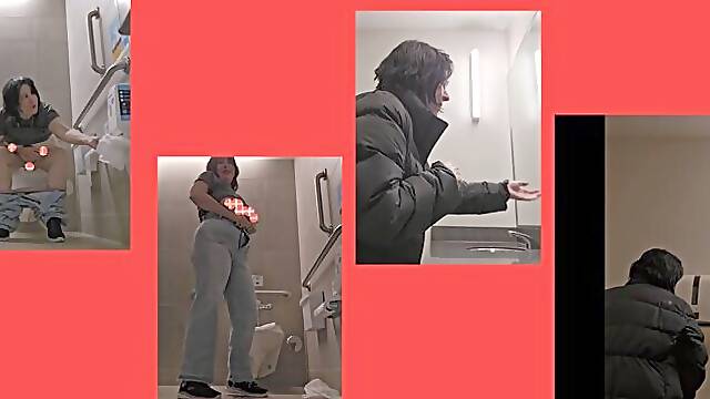 FOUND PUBLIC RESTROOM FROM LAST CHRISTMAS W LOUD FARTING PEEING N CHATTING