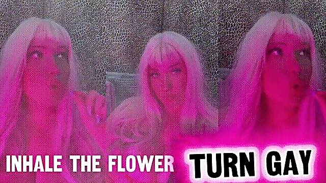 Inhale flower turn gay