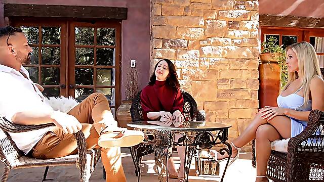 Busty milf Danielle Renae gets her pussy filled with cock in a steamy scene.