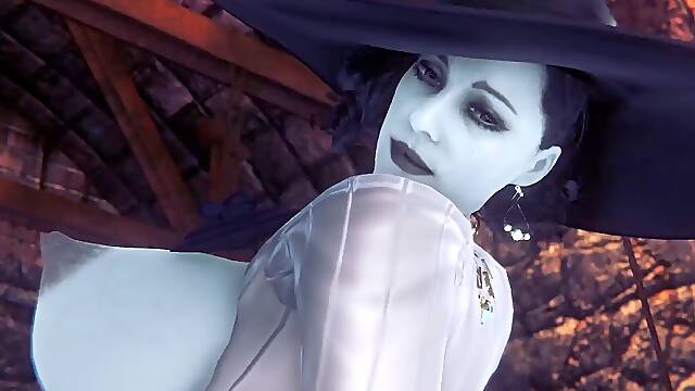 Lady Dimitrescu Reverse Cowgirl : Resident Evil Village Parody
