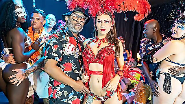Hot carnaval anal groupsex party orgy