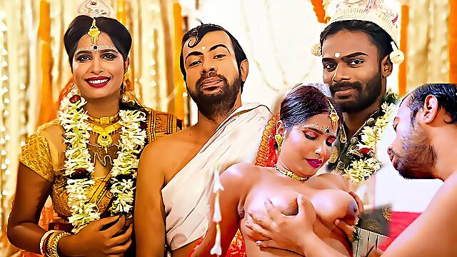 Desi Busty New Bride Fucked by Her Ex-boyfriend in Front of Her Husband